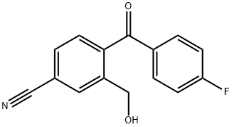 4-(4-氟苯甲酰基)-3-羟甲基 苯甲氰 结构式