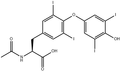 N-乙酰基L-甲状腺素 结构式