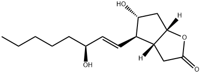 2H-环戊并[B]呋喃-2-酮,六氢-5-羟基-4-[(1E,3S)-3-羟基-1-辛烯-1-基]-,(3AR,4R,5R,6AS)-(...) 结构式
