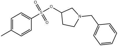 1-苄基-3-(对甲苯磺酰氧基)吡咯烷 结构式