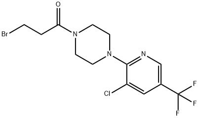 3-BROMO-1-(4-[3-CHLORO-5-(TRIFLUOROMETHYL)PYRIDIN-2-YL]PIPERAZINO)PROPAN-1-ONE 结构式
