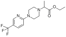 ETHYL 2-[4-[5-(TRIFLUOROMETHYL)PYRIDIN-2-YL]PIPERAZINO]PROPANOATE 结构式