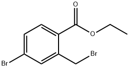 Benzoic acid, 4-broMo-2-(broMoMethyl)-, ethyl ester 结构式
