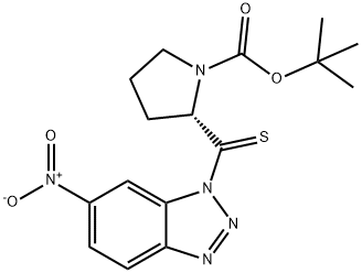 Boc-ThionoPro-1-(6-nitro)benzotriazolide 结构式