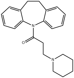 10,11-Dihydro-5-(3-piperidinopropionyl)-5H-dibenz[b,f]azepine 结构式