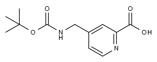 4-[(叔丁氧酰胺基)甲基]吡啶-2-羧酸[激子手性法用试剂] 结构式