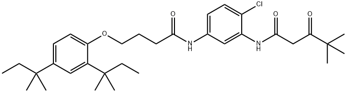 alpha-特戊酰基-N-[2-氯-5-[4-(2,4-二特戊基苯氧基)正丁酰胺基]]乙酰苯胺 结构式