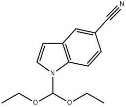 1-Diethoxymethylindole-5-carbonitrile 结构式