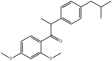 1-(2,4-DIMETHOXYPHENYL)-2-(4-ISOBUTYLPHENYL)PROPAN-1-ONE 结构式