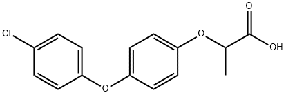 2-(4-(4-氯苯氧基)苯氧基)丙酸 结构式