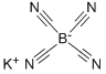 四氰合硼酸钾 结构式
