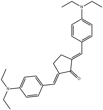 (2E,5E)-2,5-双[(4 - (二乙氨基)苯基)亚甲基]环戊酮 结构式