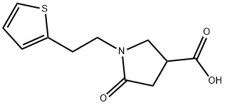 5-氧代-1-(2-(噻吩-2-基)乙基)吡咯烷-3-羧酸 结构式