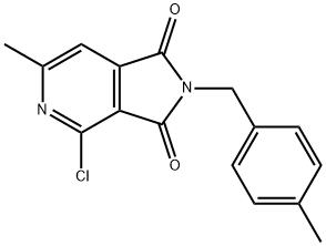 4-Chloro-6-methyl-2-(4-methylbenzyl)-2,3-dihydro-1H-pyrrolo[3,4-c]pyridine-1,3-dione 结构式