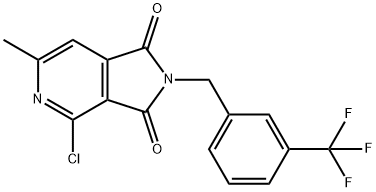 4-Chloro-6-methyl-2-[3-(trifluoromethyl)Benzyl]-2,3-dihydro-1H-pyrrolo[3,4-c]pyridine-1,3-dione 结构式