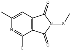 4-chloro-6-methyl-2-(methylthio)-2,3-dihydro-1H-pyrrolo[3,4-c]pyridine-1,3-dione 结构式
