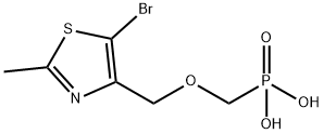 Phosphonic acid, [[(5-bromo-2-methyl-4-thiazolyl)methoxy]methyl]- (9CI) 结构式