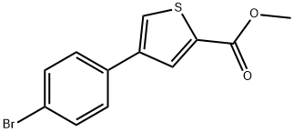 4-(4-溴苯基)噻吩-2-甲酸甲酯 结构式