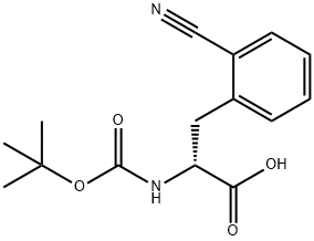 BOC-D-2-氰基苯丙氨酸 结构式