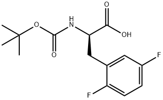 BOC-D-2,5-二氟苯丙氨酸 结构式