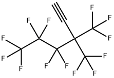 4,4,5,5,6,6,6-七氟-3,3-二(三氟甲基)-1-己炔 结构式
