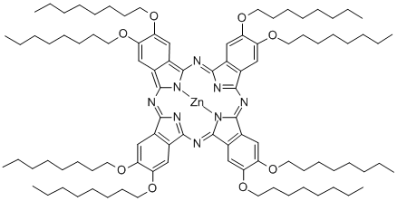 2,3,9,10,16,17,23,24-八(辛氧基)-29H,31H-酞菁锌 结构式