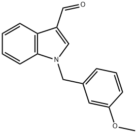 1-(3-甲氧基苄基)吲哚-3-甲醛 结构式