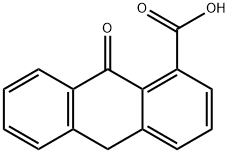9,10-DIHYDRO-9-OXO-1-ANTHRONIC ACID 结构式