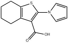 2-(1-吡咯基)-4,5,6,7-四氢苯并噻吩-3-羧酸 结构式