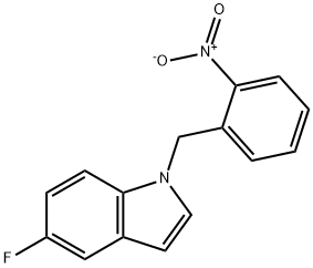 5-FLUORO-1-[(2-NITROPHENYL)METHYL]-1H-INDOLE 结构式