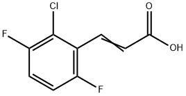 2-氯-3,6-二氟肉桂酸 结构式