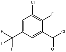 3-氯-2-氟-5-(三氟甲基)苯甲酰氯 结构式
