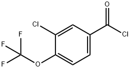 3-氯-4-(三氟甲氧基)苯甲酰氯 结构式