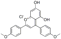 1-Benzopyrylium, 5,7-dihydroxy-2,4-bis(p-methoxyphenyl)-, chloride 结构式