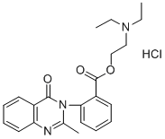 2-(2-Methyl-4-oxo-3(4H)-quinazolinyl)benzoic acid 2-(diethylamino)ethy l ester HCl 结构式