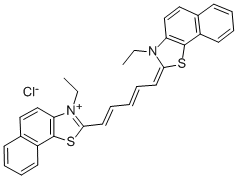 3-ETHYL-2-[5-(3-ETHYL-3H-NAPHTHO[2,1-D]THIAZOL-2-YLIDENE)-PENTA-1,3-DIENYL]-NAPHTHO[2,1-D]THIAZOLIUM CHLORIDE 结构式