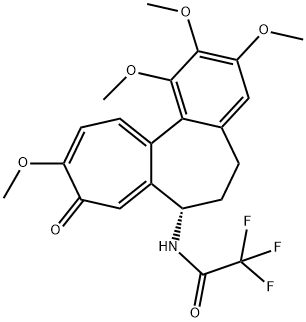 N-[(S)-5,6,7,9-Tetrahydro-1,2,3,10-tetramethoxy-9-oxobenzo[a]heptalen-7-yl]-2,2,2-trifluoroacetamide 结构式