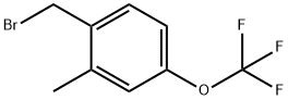 4-(Bromomethyl)-3-methylphenyl trifluoromethyl ether, 1-(Bromomethyl)-2-methyl-4-(trifluoromethoxy)benzene 结构式