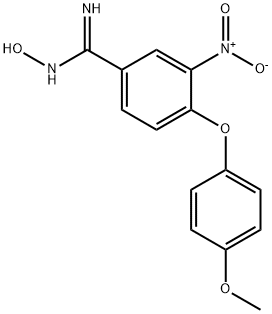 N'-HYDROXY-4-(4-METHOXYPHENOXY)-3-NITROBENZENECARBOXIMIDAMIDE 结构式