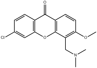 6-Chloro-4-(dimethylamino)methyl-3-methoxy-9H-xanthen-9-one 结构式