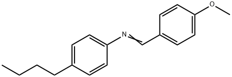 N-(4-甲氧基苯亚甲基）-4-丁基苯胺 结构式