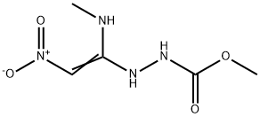 Hydrazinecarboxylic  acid,  2-[1-(methylamino)-2-nitroethenyl]-,  methyl  ester 结构式