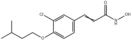 3-(3-Chloro-4-isopentyloxyphenyl)-2-propenehydroxamic acid 结构式