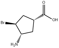 Cyclopentanecarboxylic acid, 3-amino-4-bromo-, (1R,3S,4S)- (9CI) 结构式