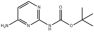(4-氨基嘧啶-2-基)氨基甲酸叔丁酯 结构式