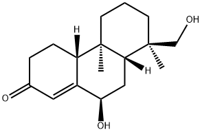 7,15-二羟基具柄果-8(14)-烯-13-酮 结构式