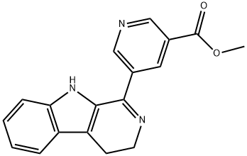 5-(4,9-Dihydro-3H-pyrido[3,4-b]indol-1-yl)-3-pyridinecarboxylic acid methyl ester 结构式