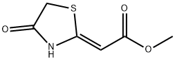 (Z)-2-(4-氧代噻唑烷-2-亚基)乙酸甲酯 结构式