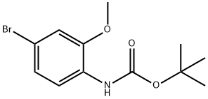 4-溴-2-甲氧基-N-BOC-苯胺 结构式