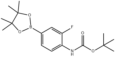 4-(Boc-氨基)-3-氟苯硼酸频哪醇酯 结构式